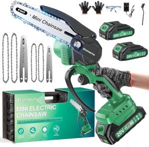 Cordless Mini Chainsaw 6 Inch With Batteries