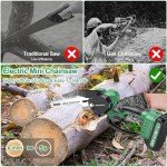 Cordless Mini Chainsaw 6 Inch With Batteries