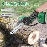 Cordless Mini Chainsaw 6 Inch With Batteries