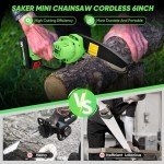 Saker 6-Inch Mini Cordless Chainsaw for Garden Use