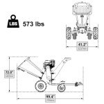 MechMaxx 6" 420cc Gas Wood Chipper Shredder