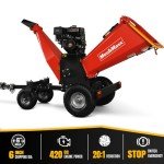 MechMaxx 6" 420cc Gas Wood Chipper Shredder