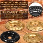 4 Wood Carving Discs for Angle Grinders