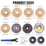 13-Piece Wood Carving Disc Set for Angle Grinders