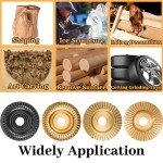 4 Wood Carving Discs for Angle Grinders