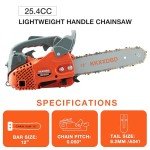 25.4CC Lightweight Top Handle Gas Chainsaw