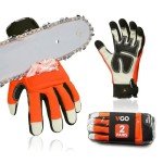 Vgo 2 Pairs Chainsaw Gloves - Leather Protection