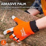 Vgo 2 Pairs Chainsaw Gloves - Leather Protection