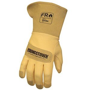 Leather Utility Long Cuff Work Gloves for Men