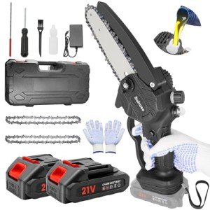 Sofrose 6-Inch Cordless Mini Chainsaw with Batteries
