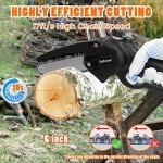 Sofrose 6-Inch Cordless Mini Chainsaw with Batteries