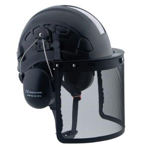 Forestry Safety Helmet with Face Shield & Ear Muffs