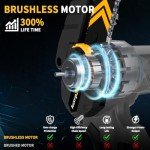 Compact 8" & 6" Brushless Cordless Mini Chainsaw