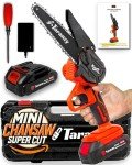 Taranzy 6-Inch Cordless Mini Chainsaw - Powerful & Lightweight