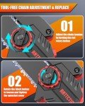 Upgraded Mini Cordless Chainsaw with Batteries and Chains