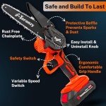 Taranzy 6-Inch Cordless Mini Chainsaw - Powerful & Lightweight