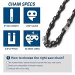 SawWorks 3-Pack 8" Pole Saw Chains
