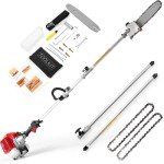 COOCHEER 58CC Gas Pole Saw with Extendable Reach