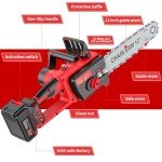 12-Inch Cordless Mini Brushless Electric Chainsaw