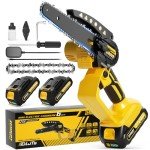 Cordless Mini Chainsaw with Batteries for Pruning