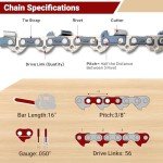 16" Chainsaw Chain 3-Pack for Multiple Brands