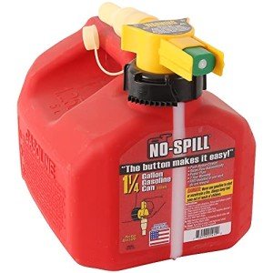 No-Spill 1.25-Gallon Poly Gas Can, Red