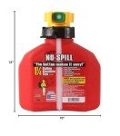 No-Spill 1.25-Gallon Poly Gas Can, Red