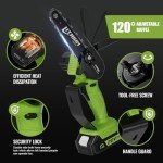 Cordless 6-Inch Mini Chainsaw with 2 Batteries