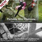 NaTiddy 6-Inch Cordless Mini Chainsaw - Pink