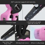 NaTiddy 6-Inch Cordless Mini Chainsaw - Pink