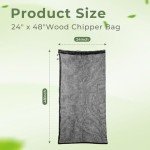 TOSRWGLL Wood Chipper Bag Replacement for Craftsman Troy Bilt BILT Electric Shredder Mulcher,Universal 24x48 Leaf Mulcher Collection Bag Fits Most Brand