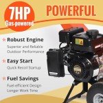EFCUT Wood Chipper Shredder Mulcher 7HP Gas Powered Heavy Duty Compact Design 3" Inch Max Capacity (R0)