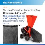 Wood Chipper Collection Bag Universal 24" x 48" Compatible Wtih Troy Bilt Craftsman Chipper Shredder Mulcher and Mostbrand Leaf Mulcher Collection Bag