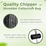 TOSRWGLL Wood Chipper Bag Replacement for Craftsman Troy Bilt BILT Electric Shredder Mulcher,Universal 24x48 Leaf Mulcher Collection Bag Fits Most Brand