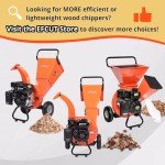 EFCUT Wood Chipper Shredder Mulcher 7HP Gas Powered Heavy Duty Compact Design 3" Inch Max Capacity (R0)