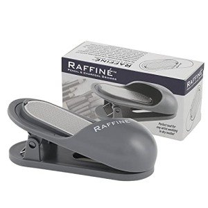 Raffine Artist Reusable Metal File Tool - No Mess Desk Clamp Charcoal and Pencil Grinder for Sharpening Charcoal, Pencils, Conte, and Pastels or Cleaning Stumps and Stomps, Grey