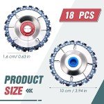 Gisafai 18 Pcs 4 Inch Wood Carving Chain Disc 5/8inch Stump Grinder Circular Angle Grinder 22 Teeth Saw Blade Attachments Tree Stump Remover Wheel for Cutting Grinding 4 Inch/ 4-1/2inch Angle Grinder
