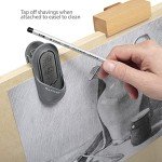 Raffine Artist Reusable Metal File Tool - No Mess Desk Clamp Charcoal and Pencil Grinder for Sharpening Charcoal, Pencils, Conte, and Pastels or Cleaning Stumps and Stomps, Grey