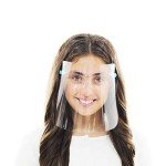 [O2 Lifecare] 10 Pcs Protective Face Shield 10 Pack, Fully Transparent Face and Eye Protection, Reusable Glasses and Replaceable Shield, Anti-Fog x 10 qty
