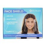 [O2 Lifecare] 10 Pcs Protective Face Shield 10 Pack, Fully Transparent Face and Eye Protection, Reusable Glasses and Replaceable Shield, Anti-Fog x 10 qty