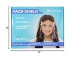 [O2 Lifecare] 10 Pcs Protective Face Shield 10 Pack, Fully Transparent Face and Eye Protection, Reusable Glasses and Replaceable Shield, Anti-Fog x 10 qty