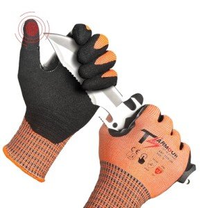 Highest Level Cut Resistant Gloves, ANSI A9 Cut Proof Work Gloves Men&Women Heavy Duty, Working Gloves Touch-Screen Compatible, Durable Cutting Gloves for Fishing, Woodworking, Gardening (L)