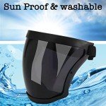 BFhongly Full Face Shield Helmet, High Definition Plastic Face Shield Mask for Work, Protective Full Face Shield for Eye, Nose, Mouth, Reusable Work Full Face Shield Dust Mask (Dark Grey)