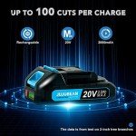JUJUBEAN Mini Chainsaw 2024-6 Inch Battery-Powered Electric Chainsaw Kit with Rechargeable Batteries, Charger, and Carry Case - Handheld Tree Trimmer, Branch Cutter, Limb Clipper
