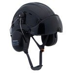 Forestry Helmet Chainsaw Helmet Arborist Helmet with Visor and Ear muffs Hearing Protection OSHA Safety Hard Hat Woodwork Tree Service Garden Work Helmet Hardhats(091 Black+Smoked Visor+Earmuff)