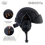 Forestry Helmet Chainsaw Helmet Arborist Helmet with Visor and Ear muffs Hearing Protection OSHA Safety Hard Hat Woodwork Tree Service Garden Work Helmet Hardhats(091 Black+Smoked Visor+Earmuff)