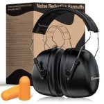 Llermuss Earmuffs for Noise Reduction SNR 30dB Hearing Protection Safety Earmuffs Adjustable Ear Protectors Ear Protection for Mowing Hunting Construction Concert