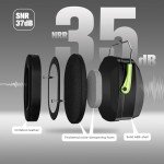 ProCase Extra Large SNR 37dB Noise Cancelling Headphones, Hearing Protection Ear Muffs for Noise Reduction NRR 35dB -Green