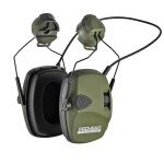 PROHEAR 066 Sound Amplified Electronic Shooting Earmuffs, Gun Range Ear Protection with Arc Rail Adapter for Helmet, NRR 23dB Noise Reduction for Hunting, Green