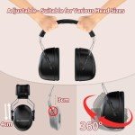 Llermuss Earmuffs for Noise Reduction SNR 30dB Hearing Protection Safety Earmuffs Adjustable Ear Protectors Ear Protection for Mowing Hunting Construction Concert